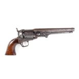 (S58) .36 M1851 Colt Navy percussion revolver c.1852, 7½ ins octagonal barrel with captive rammer, t