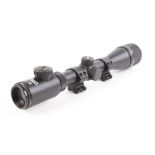 3-9 x 40 Walther illuminated rifle scope on 11mm roll-off mounts