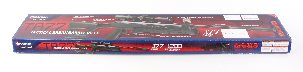 .177 Crosman TR77 tactical break barrel air rifle, 4 x 32 Centrepoint scope, boxed as new[Purchasers