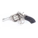 .320 Webley top opening revolver, 3 ins sighted barrel inscribed P Webley & Son London & Birmingham