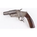(S1) 26.5mm German flare pistol, part octagonal barrel, underlever opening, wood grips, no. 15669[Pu