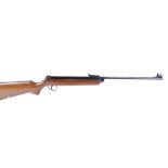 .22 BSA Meteor break barrel air rifle, original open sights, boxed with BSA target holder, no. TH288