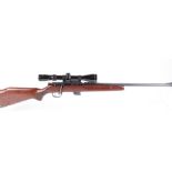(S1) .22 Marlin Model 780 bolt action rifle, 22 ins barrel, open sights, 5 shot magazine, mounted 3-