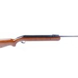.22 BSA Airsporter, under lever action air rifle, original pin foresight and adjustable rear sight,