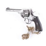 (S5) .455 Webley Mark VI double action service revolver dated 1917, 6 ins octagonal sighted barrel,