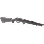 (S1) .22 Norinco bolt action rifle, 24 ins threaded barrel open sights 10 shot magazine, black synth