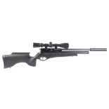 .22 BSA T-10 Scorpion pre charged air rifle, fitted moderator, rotary magazine, 3-9 x 40 Hawke Airma