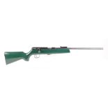 (S1) .22 Mauser-Werke Model 107 bolt action rifle, 18 ins barrel, 5 shot magazine, green painted sem