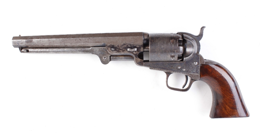 (S58) .36 M1851 Colt Navy percussion revolver c.1852, 7½ ins octagonal barrel with captive rammer, t - Image 2 of 11