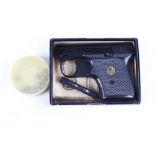 6mm EM-GE Mod.6 blank firing starting pistol, 6 shot bar magazine, in original box with cleaning bru