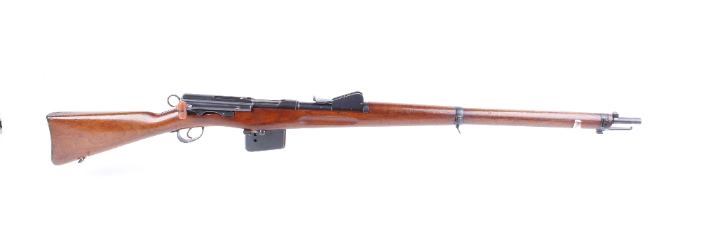 (S58) 7.5 x 53.5R Schmidt Rubin M1889 straight pull Swiss military service rifle, in original specif