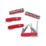 Five Victorinox Huntsman penknives