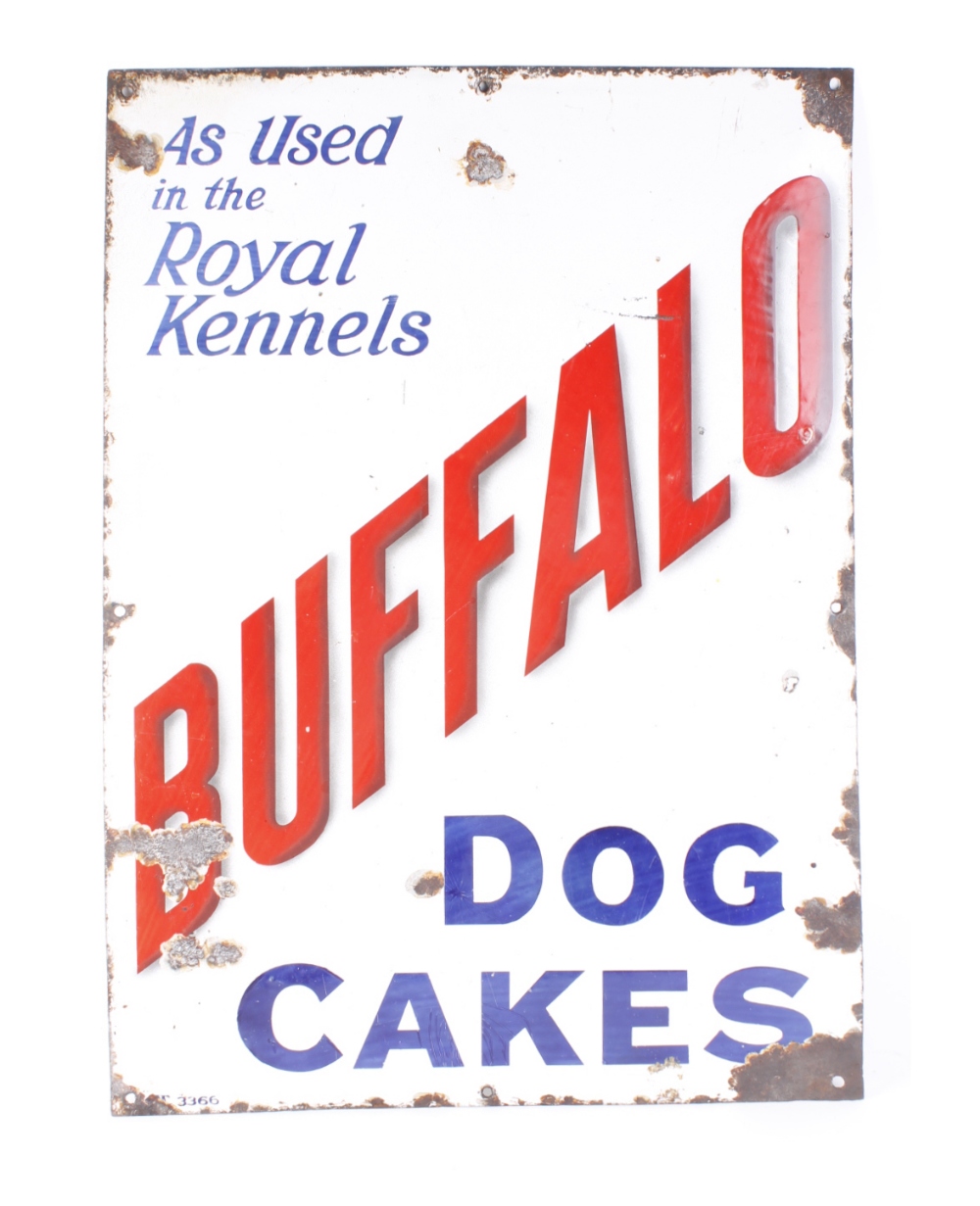 Enamel 'Buffalo Dog' sign, H. 26 ins, W. 18 ins - Image 2 of 2