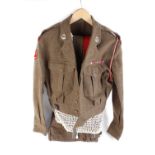British Army RMP post-WWII battledress uniform incl. tunic with 44th (Home Counties) Division format