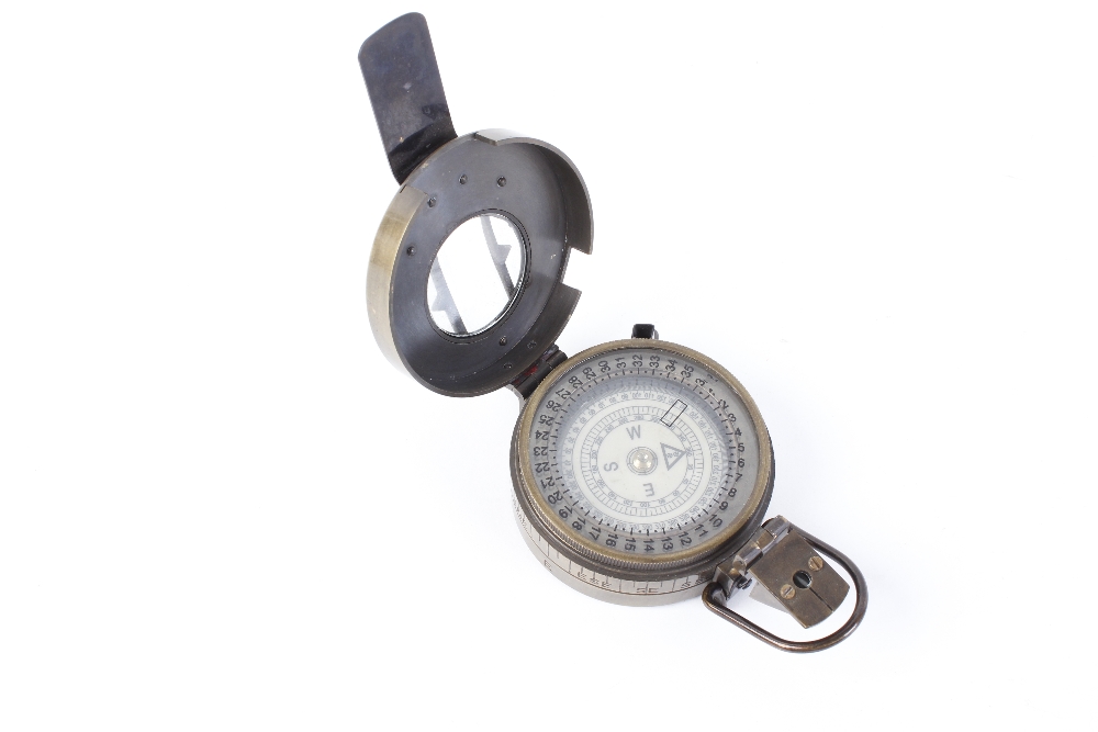 WWII military brass compass, stamped TG. Co. Ltd. London MKIII 1941 to base - Image 2 of 3