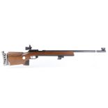 (S1) .22 Anschutz Super-MatchMod.1813L bolt action target rifle, 27 ins heavy barrel, tunnel foresig