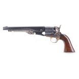 (S1) .44 Pietta black powder percussion revolver (Colt Navy), 8 ins round barrel with captive rammer