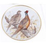 A fine complete collection of 12 Limoges porcelain plates depicting Game Birds of the World bearing