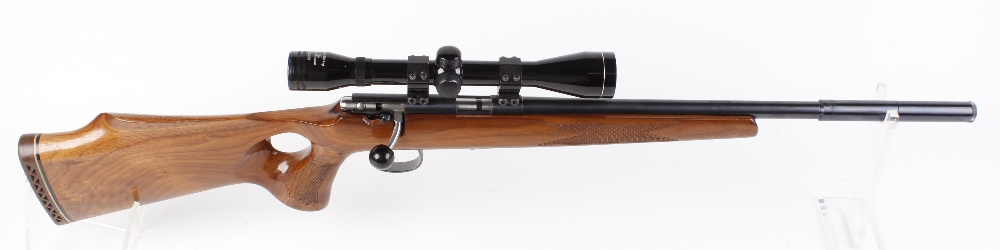 (S1) .22 Anschutz Model 1417 bolt action carbine, 14 ins screw cut barrel (Parker Hale moderator ava - Image 6 of 6