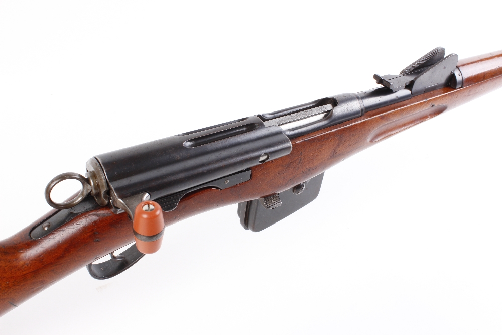 (S58) 7.5 x 53.5R Schmidt Rubin M1889 straight pull Swiss military service rifle, in original specif - Image 3 of 9