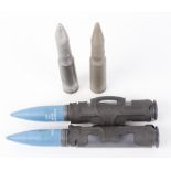 2 x 27mm Mauser shells for RAF Tornado; 2 x 20x102mm drill rounds (all inert)