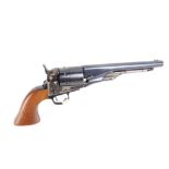 .22 (Brocock Air Cartridge) Pietta revolver, 8 ins round barrel with brass blade foresight, naval sc