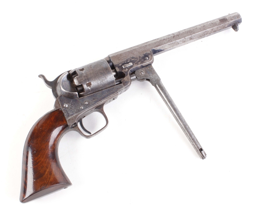 (S58) .36 M1851 Colt Navy percussion revolver c.1852, 7½ ins octagonal barrel with captive rammer, t - Image 11 of 11