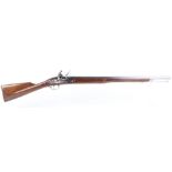 (S2) .750 (smooth) Pedersoli black powder flintlock carbine, 31 ins polished stainless steel barrel,