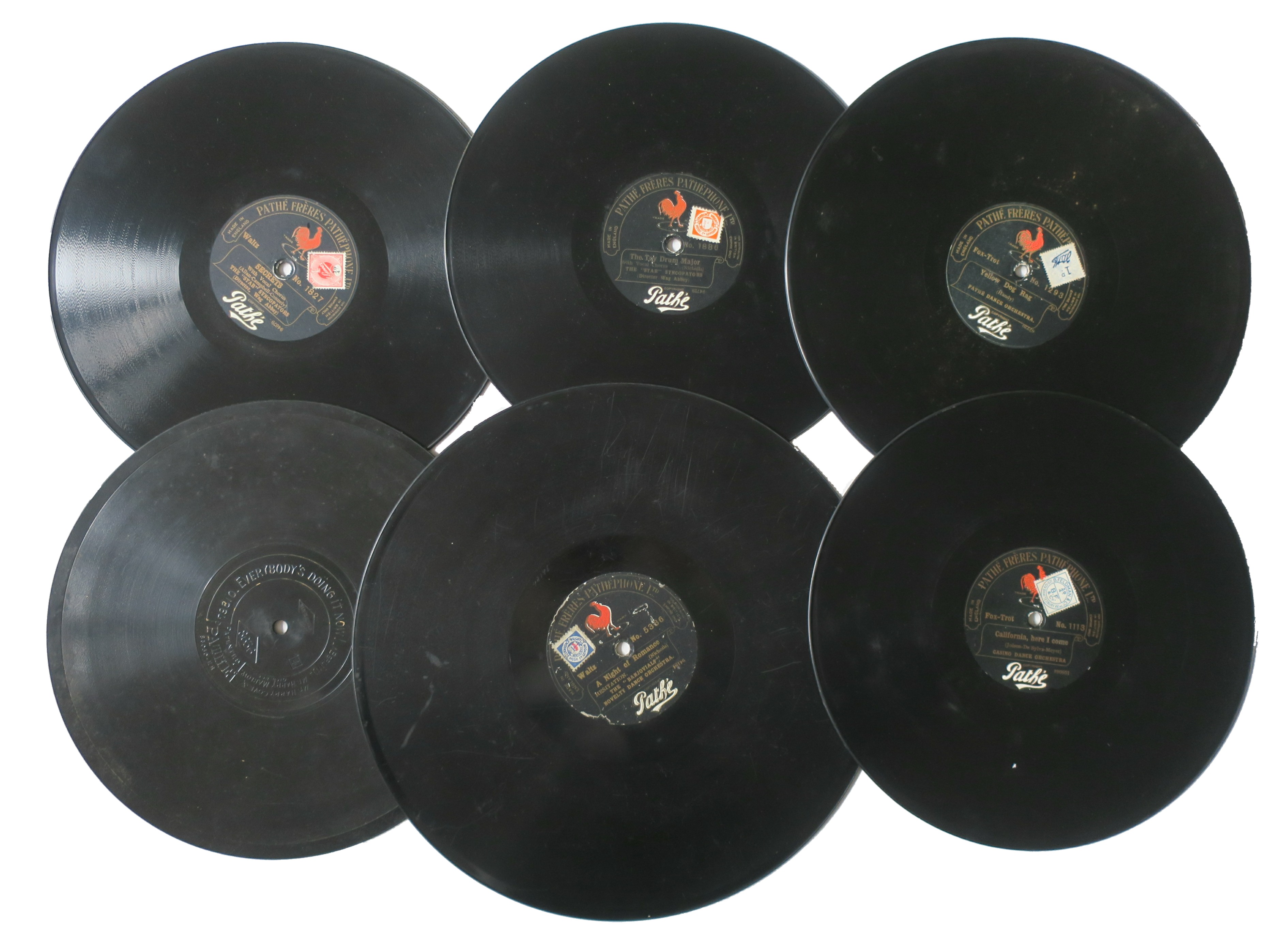 Pathé records, thirty-one, 9 ½ - 11 ½ inch, dance bands (31)