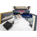 Modern Cruise Liner Memorabilia and Furnishing Prints, various items including ephemera, towels, t