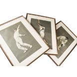 Cricket, nine f/g cricket prints from 'The Empire's Cricketers' including Lord Harris, P. Warner, C.