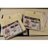 Two sets of First Day Covers, one folder with 2002 World Cup examples, the other with pages for
