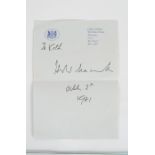 Ephemera relating to No. 10 Downing Street and Chequers, the property of a former chef at