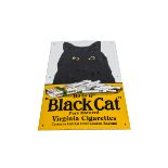Enamelled Black Cat Advertising Sign, a pictorial example Black Cat Pure Matured Virginia