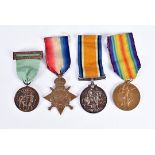 A WWI Royal Irish Regiment trio, awarded to Private H Booker (3-8557), together with his Royal