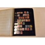 An album of British stamps, the stockbook with good Victorian and Edwardian examples on seven pages,