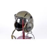 A Gentex SPH-4b Helicopter pilot helmet, label to inner, complete with liner, ear piece and