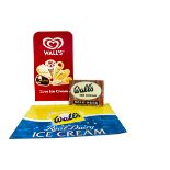 Original Walls Ice Creams Advertising Signs, three signs a flanged double sided painted alloy