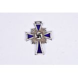 A Third Reich Cross of Honour of the German Mother, dated 16 December 1938 to the reverse, AF please