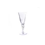 A Presentation blown glass wine goblet, presented to Admiral Sir John Fieldhouse G.C.B. G.B.E. A.D.