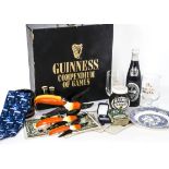 Guinness Memorabilia, various items including, seven Alice in Wonderland Guinness postcards (one