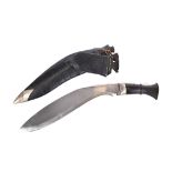 A Middle Eastern Kukri, complete with two smaller skinning knives and sheath