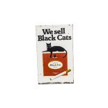 Original Black Cat Advertising Sign, We Sell Black Cats a pictorial sign double sided and adhered to