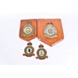Two War period Royal Air Force Calshot wooden wall plaques, 1918-1961, being a Seaplane and Flying