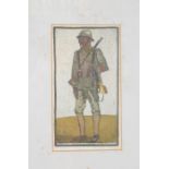 Military prints, coloured drypoint etching of 'Tirailleurs Senegalais Caporal Clarion', artist's