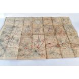A WWI trench map of France, by the Field Survey Battalion, 1:20000 scale, dated 22.8.18, showing