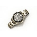 A 1990s Rolex Oyster Perpetual Date Sea-Dweller stainless steel gentleman's wristwatch, 40mm case,