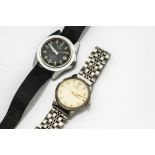 Two vintage gentlemen's wristwatches, one a divers example being a Cardinal SIC Apollo, the other