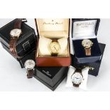 A group of eight modern watches, six of which are boxed, including three Ingersoll examples, a