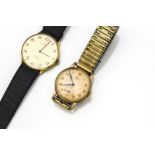 A c1960s Smiths De Luxe 9ct gold cased gentleman's wristwatch, together with a Verity example (2)